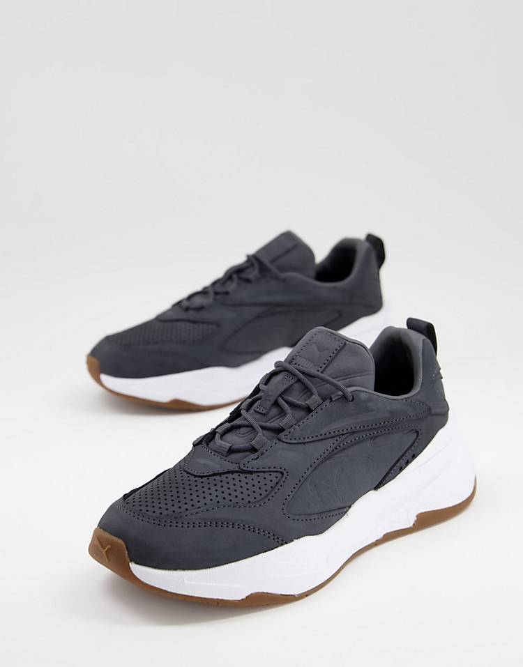 Puma RS-Fast premium sneakers in black with gum sole